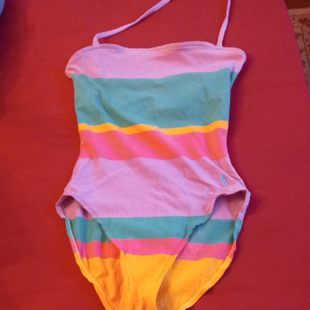 Ralph Lauren Vintage Striped One-Piece Swimsuit -
